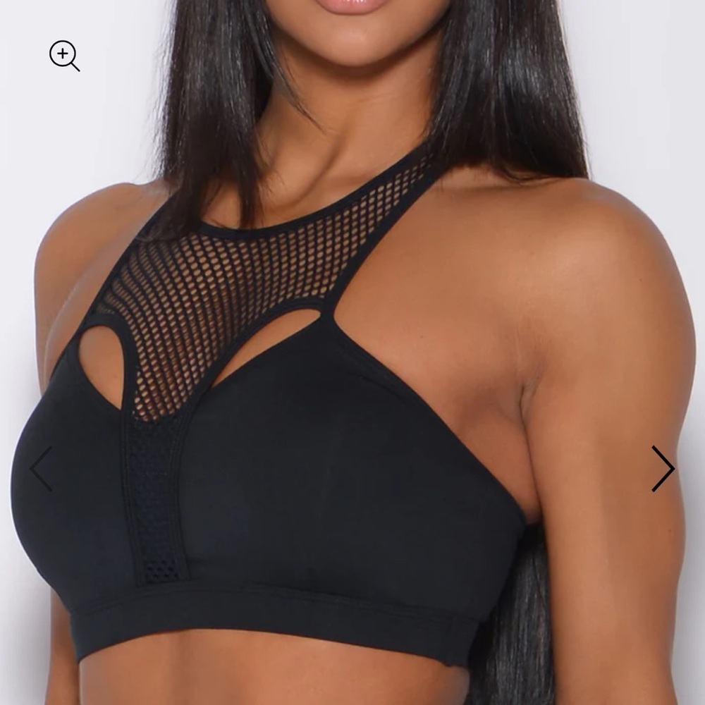 Black Mesh Halter Bralette